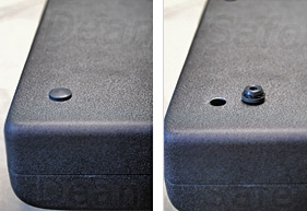 MicroVault Biometric Fingerprint Safe Feet/Mounting holes